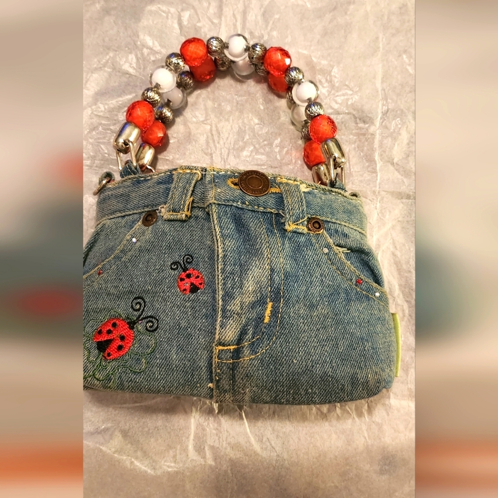 Bootie Bags Women's Mini Blue Jean Purse 7.5" X 5"